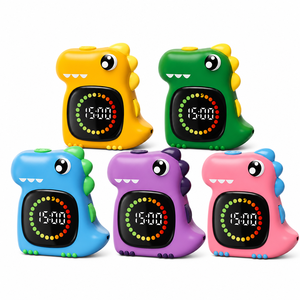 Minuteur LED Dinosaure Amusant pour Enfants, Affichage Coloré en Anneau, Alarme Intégrée, Haut-parleur, ABS Sûr, À partir de 3 Ans, École, Étude, Vente en Gros - Product Image 2