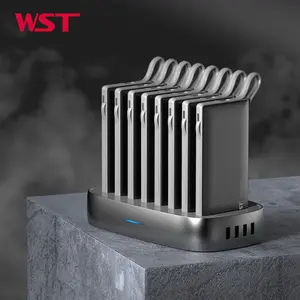 WST yeni tasarım yüksek kapasiteli 10000mAh 8 parça taşınabilir güç banka istasyonu paylaşılan taşınabilir şarj cihazı tip c usb çıkışı güç kaynağı