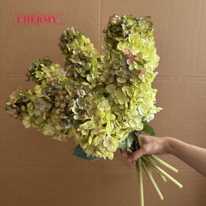 DC265 Hortensia de Seda Artificial Vintage con Degradado, Tipo Cono, para Arreglos Florales, Arcos y Mesas - Product Image 5