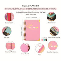 Ensemble de carnets à spirales reliés en couverture rigide, carnet de planification personnalisé, impression de carnet à spirales, journal relié à spirales avec boîte cadeau pour promotion et cadeau