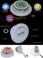 Base Luminosa LED con Telecomando e 18 Colori Cangianti, Lampada a Batteria per Cubi LED, Sfere e Mobili in Plastica