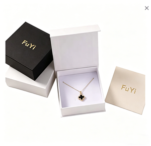 Hot-selling Ready-Made Magnetic Flip-Top Jewelry <b>Box</b> with Custom Logo Fashionable <b>Paper</b> <b>Storage</b> for Earrings Necklaces & Rings - Product Image 1