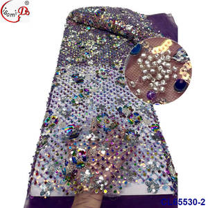 RTS Offre Spéciale lisami mariage 3d fleur avec haricots de luxe grande taille séquence dentelle tissu - Product Image 4