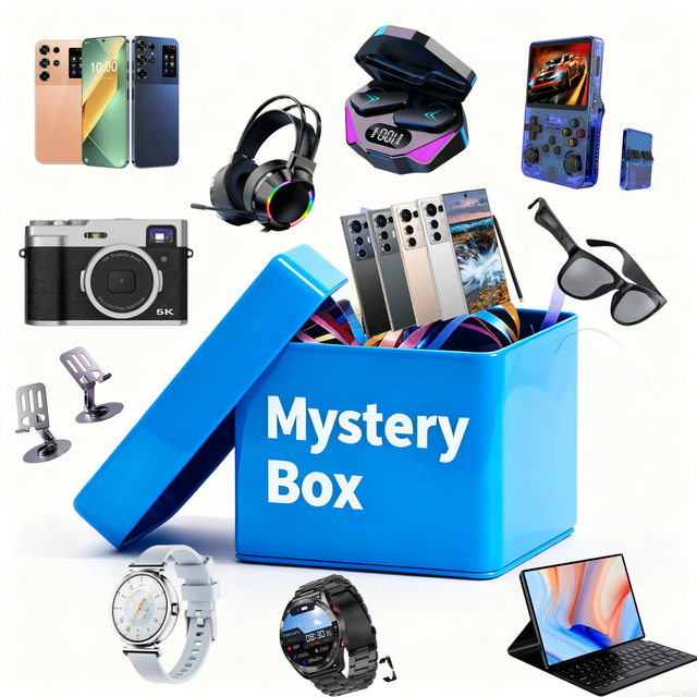 Lucky Electronic Smart Watches Wireless Earphone & Mystery Box Surprise Dual Camera Fitness Features Electronics 3C Blind Box