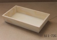 Boîte à gâteaux carrée en bois ouverte pour le stockage de bureau de bijoux et de cosmétiques sans couvercle