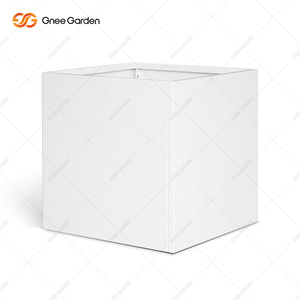 Jardinière carrée blanche en fibre de verre pour plantes de jardin, design ferme américaine, capacité de 24 pouces, résistante aux UV, décoration intérieure - Product Image 6