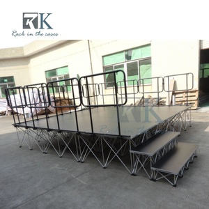 Folding Aluminum <b>Stage</b> <b>Platform</b> Portable Event Wedding <b>Stage</b> Floor Mounting Lightweight Outdoor <b>Stage</b> - Product Image 4