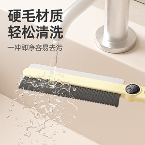 Long Crevice <b>Tool</b> Double Sided <b>Silicone</b> Scraper Soft Bristles Wall Cleaner Kitchen Bathroom Use - Product Image 3