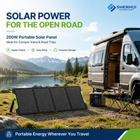 Panneau solaire pliable 200W, chargeur solaire portable léger, design étanche IP67 pour le camping, les voyages en camping-car et la sauvegarde d'urgence