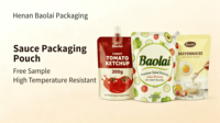 Pochettes Doypack personnalisables de 100 ml, 200 ml, 300 ml, 500 ml, de qualité alimentaire, stérilisables, avec bec verseur et dispositifs de sécurité pour purée