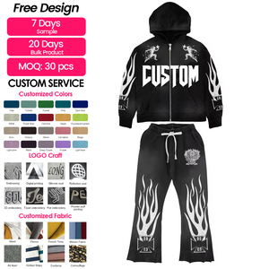 Vendita calda prezzo di fabbrica Logo personalizzato lavato con acido Vintage Street Wear tuta alla moda per gli uomini - Product Image 1