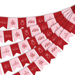 Banderines Decorativos para el Día de San Valentín, Banderas para Colgar en el Fondo, Decoración para Fiestas - Product Image 1