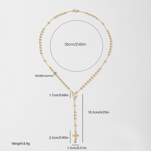Rosario <span class=keywords><strong>de</strong></span> Cuentas <span class=keywords><strong>de</strong></span> Cobre <span class=keywords><strong>de</strong></span> 4 mm con <span class=keywords><strong>Cruz</strong></span>, Chapado en Oro <span class=keywords><strong>de</strong></span> 14k, <span class=keywords><strong>de</strong></span> Alta Calidad, con la Imagen <span class=keywords><strong>de</strong></span> la Virgen <span class=keywords><strong>de</strong></span> Guadalupe - Product Image 5