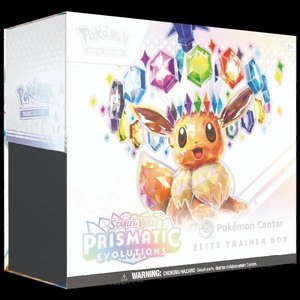 Pokémon TCG en inglés Scarlet & Violet SV8.5 Prismatic Evolutions Elite Trainer Box ETB Stellar Tera Eevee Ex 9 Paquetes de Refuerzo - Product Image 1