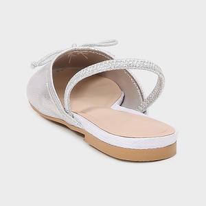 YX <b>Summer</b> <b>Flats</b> Sandals for Women Gentle Bow Design Non-Slip Low-Heeled Lazy Shoes One-Line Back Strap Slippers - Product Image 4