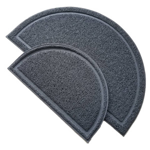 Tappetino per Lettiera per <span class=keywords><strong>Gatti</strong></span> in PVC con Impronte, Tappeto in Plastica Spunlace per Rimozione Polvere e Pulizia per Toilette di Cani e <span class=keywords><strong>Gatti</strong></span> - Product Image 2