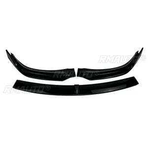 3PCS for Tesla Model S 2021-2023 MP Style Car Front Lip Bumper Spoiler <b>Splitter</b> Accessories Body Kit Carbon Fiber Style - Product Image 3