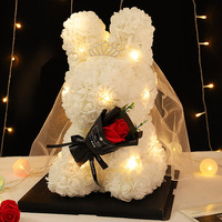 Boîte cadeau de fleurs éternelles en forme de lapin avec rose pour petite amie/épouse - Cadeaux pour anniversaire, mariage, Pâques, Saint-Valentin