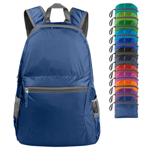 <span class=keywords><strong>Sac</strong></span> à dos Oxford léger et pliable avec fermeture éclair, doublure en polyester, idéal pour les voyages et la randonnée - Product Image 4