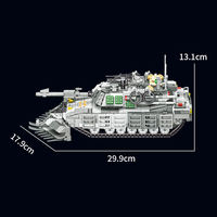 C0848 Kit de Construction DIY Panzer Allemand – Modèle de Char de Combat Thème Militaire – Ensemble de Blocs de Construction (Pièces)