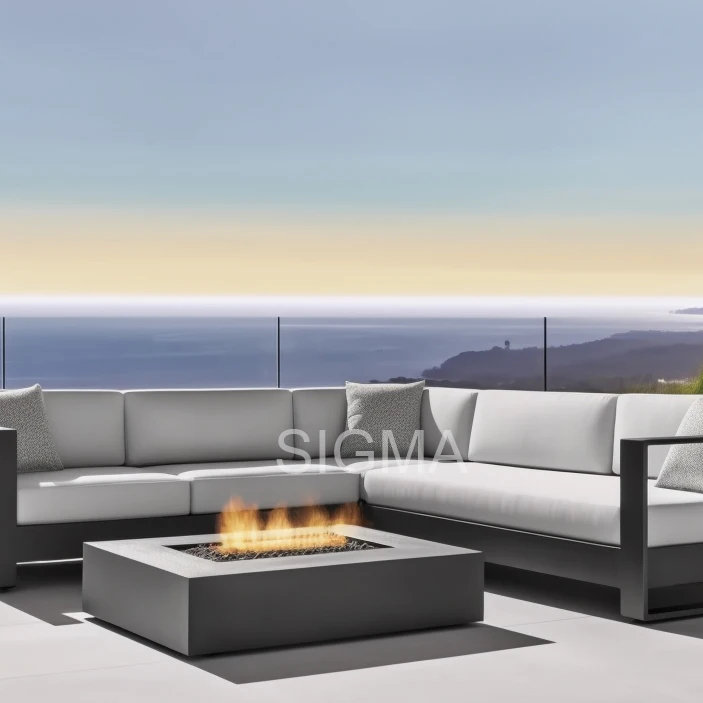 Customized Modern Patio Garden Sofas Set Waterproof Fabric Living Room Sectional L Shape Sofa Set