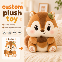 Peluche de Ardilla Personalizado de Fábrica 2026, Peluche de Ardilla Suave y Adorable para Niños, Regalo de Cumpleaños
