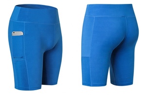 Pantalones cortos de motorista de entrenamiento con logotipo personalizado para mujer, ropa de fitness de poliéster Spandex, nuevo diseño con material de algodón - Product Image 5