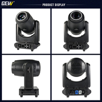Projecteur LED mobile 3-en-1 Sharpy DMX 200W avec halo et ouverture pour scène, DJ, club et spectacles en direct