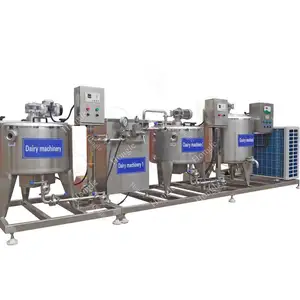 Dairy Product Maker Processing Line 100 Liter Milk Pasteurizer Yogurt Making Filling Yogurt Cup Sealing Machine Milk Mixing Tank