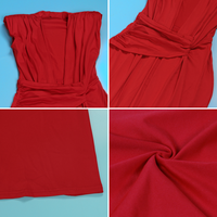 A7375 Fashion Women Elegant Dress Summer Sleeveless Belt Deep V-neck Low Cut Dress Pleated Bodycon Sexy Party Dress for Women