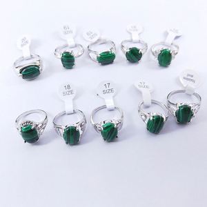 Factory Price <b>Cheap</b> Stone <b>Rings</b> Mixed Styles Green Synthetic Malachite <b>Ring</b> Women Silver Alloy <b>Rings</b> Jewelry Gift Stall Good - Product Image 3