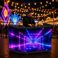 NOUVEAU Poste de DJ Portable avec Façade, Support de Table, Écran LED et Mur Vidéo pour Cabine DJ