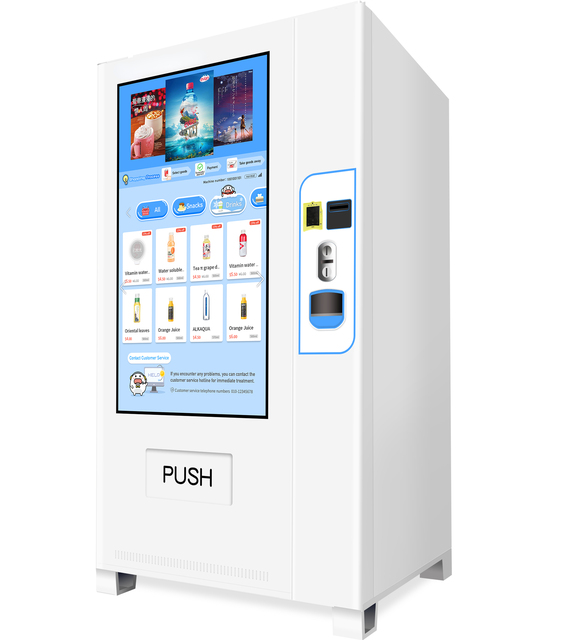 Drink and Snack Automatic Vending Machine Large Capacity Vending Machine 55 Inch Touch Screen