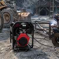 Générateur soudeur diesel 8 kW 4 temps refroidi par air, construction robuste, 138 kg, unité roulante pour sites forestiers isolés et scieries
