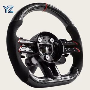 Volant en fibre de carbone Alcantara YZ pour Mercedes <span class=keywords><strong>Gla</strong></span> X156 W205 W206 W176 W212 W204 W213 W219 W222 E63 G63 Gt63 3/4 branches - Product Image 2