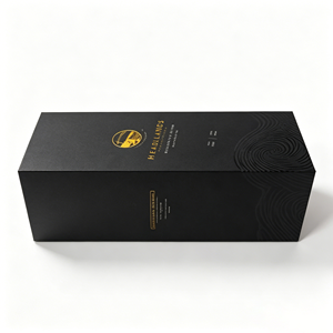 Manufacturer-Sourced Custom One-Piece Oversized Folding Gift <b>Box</b> Pure Black with Full Magnet for Candles Logo Hot Stamping - Product Image 2