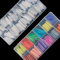 Kit de Formes Réutilisables pour Extension d'Ongles – Moules à Ongles en Cristal Couverture Complète Amande & Stiletto pour Polygel Acrylique – Usage Professionnel et DIY en Salon