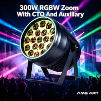 Projecteurs LED RGBW 4-en-1 300W 19x15W avec zoom, bande CTO, contrôle DMX512, réglage 10-35° pour scène, DJ, mariage, fête, Noël