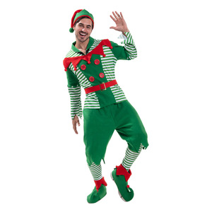 Nouvelle tenue de Noël 2024 unisexe : Ensemble de <span class=keywords><strong>déguisement</strong></span> rayé Père Noël et <span class=keywords><strong>Elfe</strong></span> pour adultes, idéal pour les fêtes. - Product Image 4