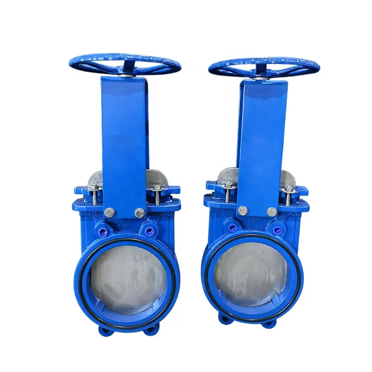 Ductile Iron Ggg50 Factory Rubber Seat Manual Operated Water China Slurry Sluice Knife Gate Valve