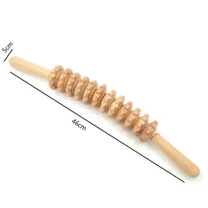셀룰라이트 박판으로 만들어진 몸 조각 목제 안마 몸 치료 롤러 안마 공구 롤러