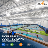 Centre sportif de pickleball préfabriqué GloStar, bâtiment en acier, structure sportive intérieure pour le badminton, le tennis et les jeux de ballons
