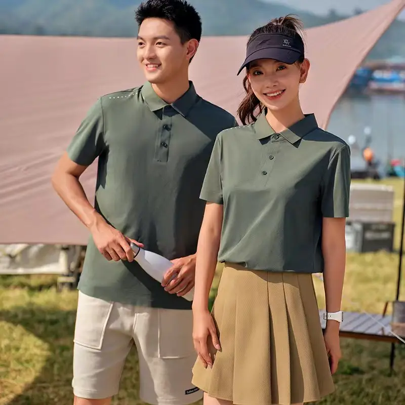 Huachao cusutomize 하이 퀄리티 여름 남자 폴로 셔츠 비즈니스 골프 빠른 드라이 태양 보호 단색 남자 T 셔츠