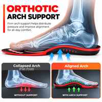 Semelles orthopédiques pour fasciite plantaire, pour hommes et femmes, avec soutien de la voûte plantaire, inserts de chaussures orthopédiques, coussinets de soutien du talon pour soulager la douleur au pied