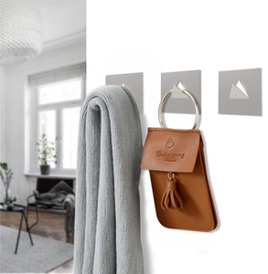 Ss 304 # Hookes Wet Met Sticker Geborsteld Oppervlak Zware Multipurpose Kleding Gewaad Kleerhanger Badkamer Keuken Haak - Product Image 5