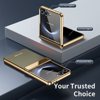 Étui pliable de luxe en cuir PC+PU pour Samsung Galaxy Z Flip 8 7 6 5, résistant à l'usure, anti-rayures, couverture intégrale, protection de la charnière contre les chocs