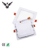 Plafonnier LED encastré carré ultra-plat 3W 6W 9W 12W 18W 24W avec driver IC AC85-265V pour éclairage hôtelier