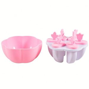 OEM ODM Hot Sales Home 6 Cavities Popsicle Round <b>Ice</b> Mold <b>with</b> <b>Lid</b> DIY Wholesale <b>Ice</b> <b>Cube</b> <b>Tray</b> Kitchen Plastic <b>Ice</b> Cream Mold - Product Image 1