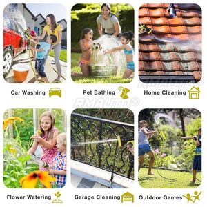 Tuyau de lavage haute pression pour voiture 50-100FT, cordon de nettoyage, pistolet de lavage, rallonge télescopique pour tuyau d'eau, pour jardin et voiture - Product Image 6