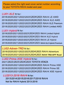 Bộ bọc ghế da ô tô tùy chỉnh cho Toyota <span class=keywords><strong>RAV4</strong></span> 2019-2024, chống thấm nước, phụ kiện bảo vệ ghế xe - Product Image 6